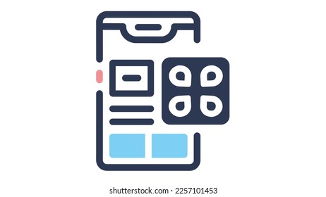 Startup Team for mobile app icon. Flat vector graphic.