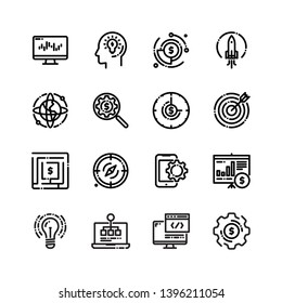 StartUp technology modern line style icons