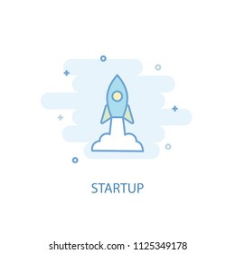 Startup trendy icon. Simple line, colored illustration. Startup symbol flat design from Startup set. Can be used for UI/UX