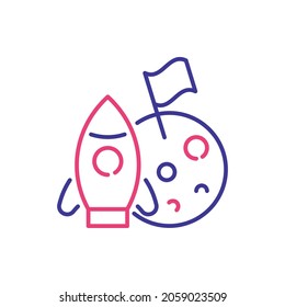 Startup vector 2 colour icon style illustration. EPS 10 file