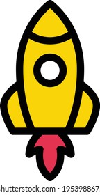startup vector colour line icon