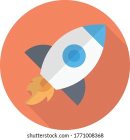 startup vector flat color icon