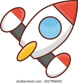 startup vector flat color icon