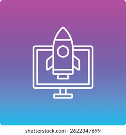 Ícone do vetor de inicialização. Pode ser usado para impressão, aplicativos móveis e da Web.