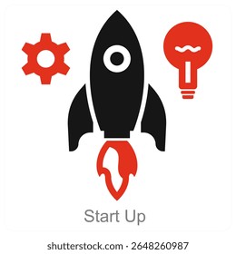 Startup vector icon concept design
