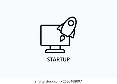 Startup Vector Icon Or Logo Illustration