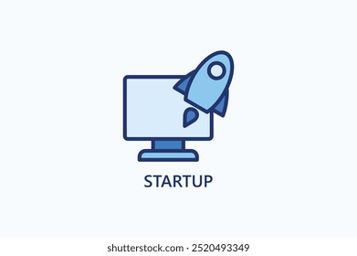 Startup Vector Icon Or Logo Illustration