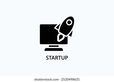 Startup Vector Icon Or Logo Illustration
