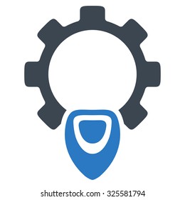Startup vector icon. Style is bicolor flat symbol, smooth blue colors, rounded angles, white background.