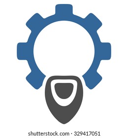 Startup vector icon. Style is bicolor flat symbol, cobalt and gray colors, rounded angles, white background.