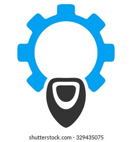 Startup vector icon. Style is bicolor flat symbol, blue and gray colors, rounded angles, white background.