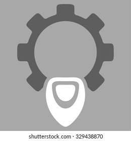 Startup vector icon. Style is bicolor flat symbol, dark gray and white colors, rounded angles, silver background.