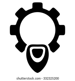 Startup vector icon. Style is flat symbol, black color, rounded angles, white background.