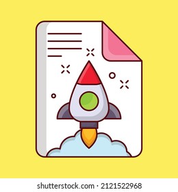 startup Vector illustration on a transparent background. Premium quality symmbols. Vector line flat icons for concept and graphic design. 