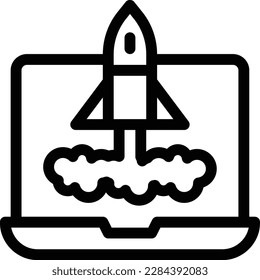 startup Vector illustration on a transparent background.Premium quality symbols.Thin line vector icon for concept and graphic design. 