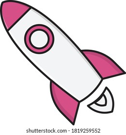 startup vector line flat icon 