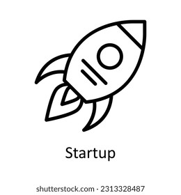 Startup Vector    outline  Icon Design illustration. Digital Marketing  Symbol on White background EPS 10 File