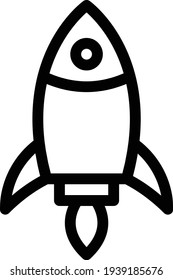 startup vector thin line icon