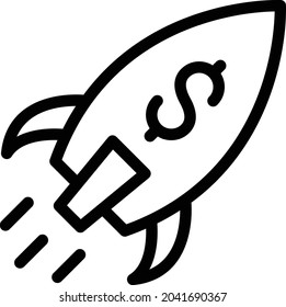 startup vector thin line icon