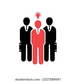 startuper and investor like funding. concept of credit capital depositor, profit sale, light bulb, teacher opportunity sponsor, lamp. flat style trend black logotype graphic design on white background