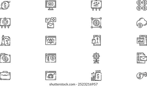Iconos de Startups Colección de iconos vectoriales de alta calidad con trazo editable. Ideal para Profesional y Proyectos Creativos.
