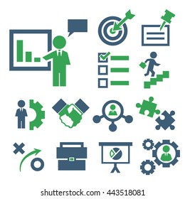 startups, new business icon set