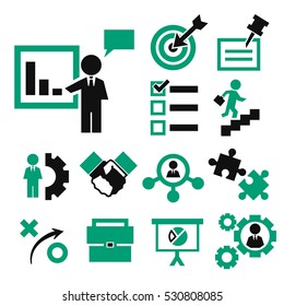 startups, new business icon set