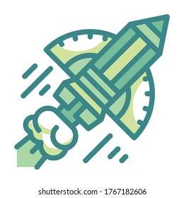 Starup Fill Twotone Outline icon. Design Thinking Concept.