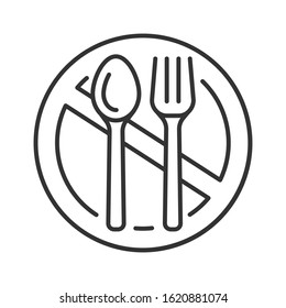 Starvation black line icon. Poverty, risis. Social problem concept. Sign for web page, mobile app, banner, social media. Editable stroke.