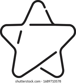 Starvector Black Line Star Iconround Corner Stock Vector (Royalty Free ...