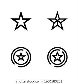 STAR-vector icon. Star icon set 