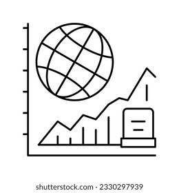 starving, increase mortality poverty problem line icon vector. starving, increase mortality poverty problem sign. isolated contour symbol black illustration