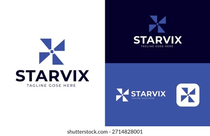 Logotipo Starvix - Identidade moderna da marca Star Tech