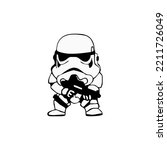 starwars stormtrooper character cartoon design