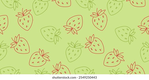 Patrón sin fisuras de fresa. Fondo de fruta de verano