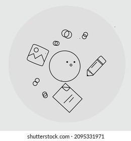 Stasionery with white background. Vector illustration
