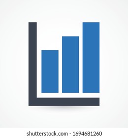 Stat icon isolated. Bar chart simple graphic designs. Pictograph graph icon. 