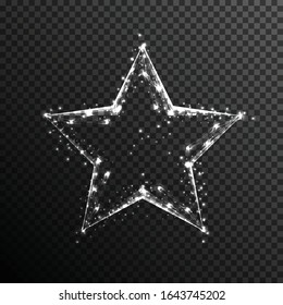 stat light from connecting dot and line. light effect. vector illustration, isolated on transparent background