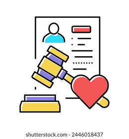 state adoption color icon vector. state adoption sign. isolated symbol illustration
