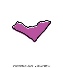 State of Alagoas map vector illustration. Brazil state map.