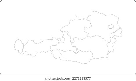 State of Austria with different backgrounds and foreground, flat design illustration vector, Austria