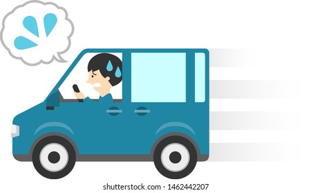 It is in a state of being subjected to a tilt operation.Uneasy feeling while driving.Trouble while driving.