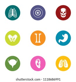 State of the body icons set. Flat set of 9 state of the body vector icons for web isolated on white background