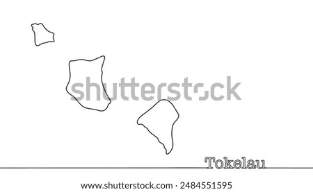 State borders of Tokelau. One of the smallest and most remote countries in the world. Territory in the Pacific Ocean administered by New Zealand.