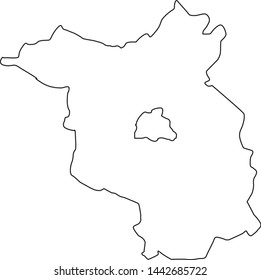 State of Brandenburg State map in Germany