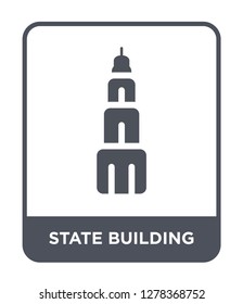 state building icon vector on white background, state building trendy filled icons from Buildings collection, state building vector illustration