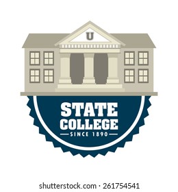 state college design, vector illustration eps10 graphic 