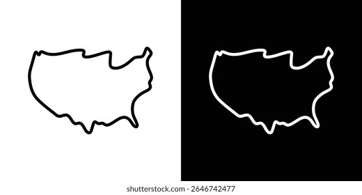 Icono de país de estado Vector simple elemento ilustración editable