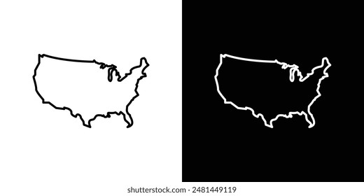State country line icon vector illustration set.