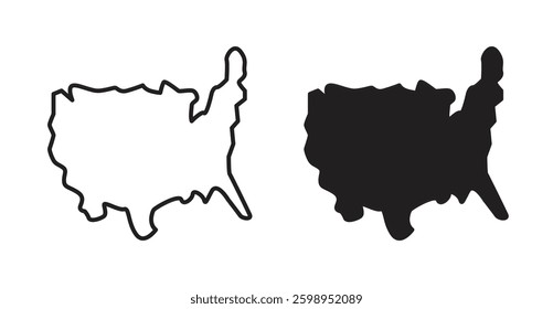State country vector line icon illustration collection.
